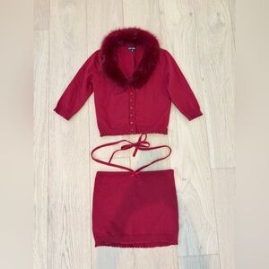 For Love and Lemons Set- Cardigan is S, Skirt is XS